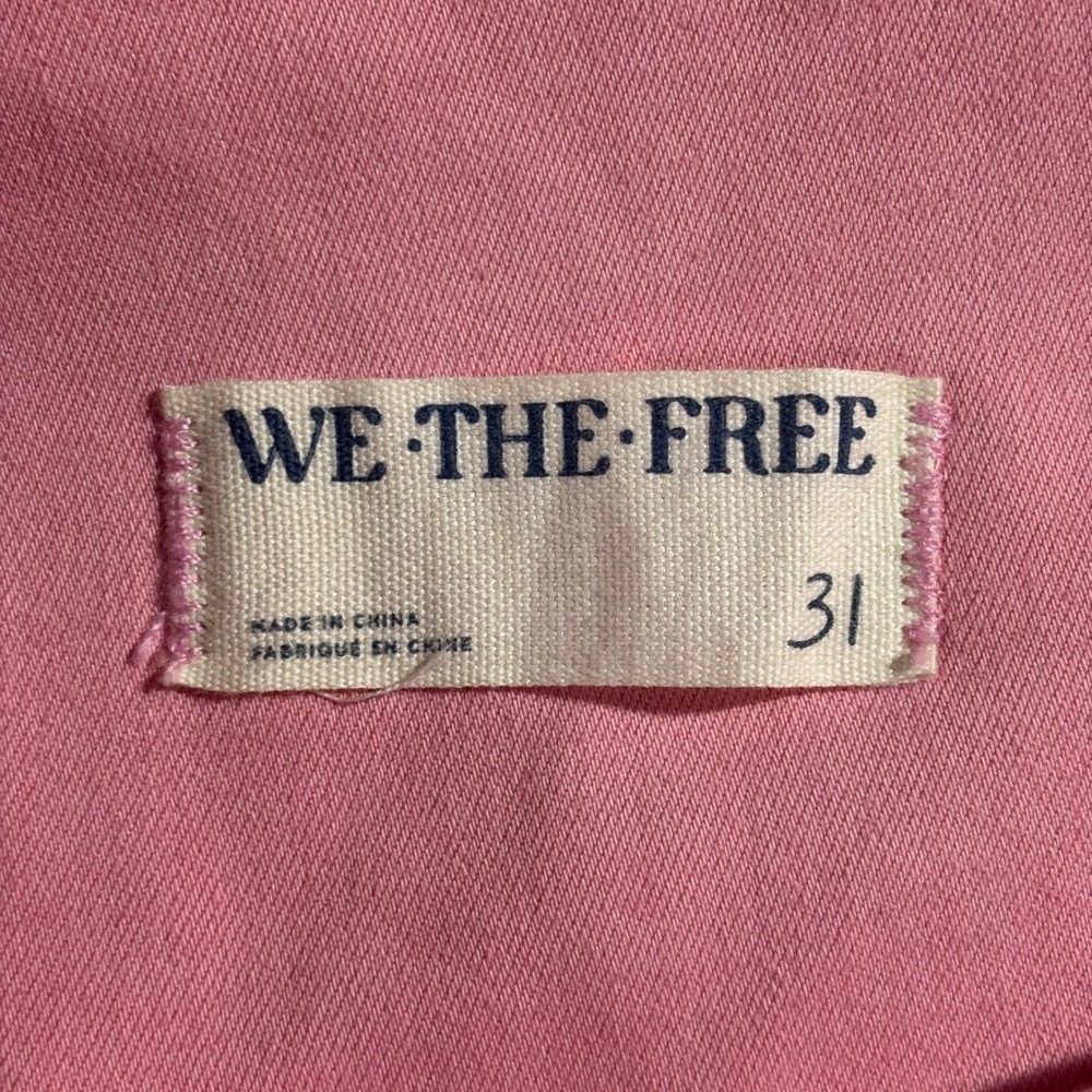 We The Free Venice Beach Flare Jeans Peony Pink High Rise Bell Bottom Size 31 - Picture 7 of 14